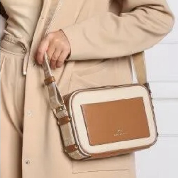 MICHAEL MICHAEL KORS Maeve logo-strap canvas and leather crossbody bag AUTHENTIC - Picture 8 of 15